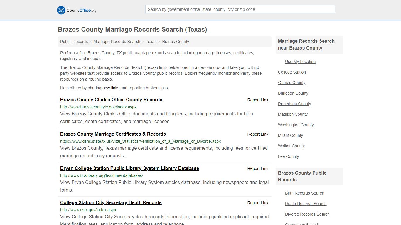 Marriage Records Search - Brazos County, TX (Marriage ...